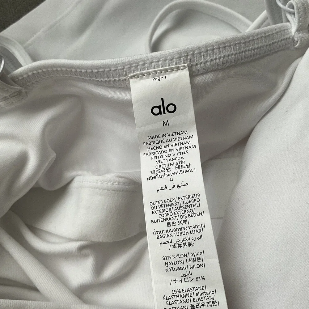 Alo Yoga Airbrush Streamlined Dress White/White M